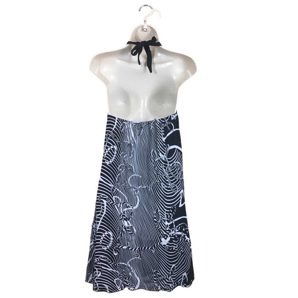 Water Water Everywear Black White Halter Dress Beach Ready Bikini Top Style - Picture 8 of 16